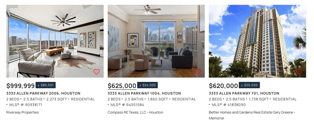 Available luxury condos with city views